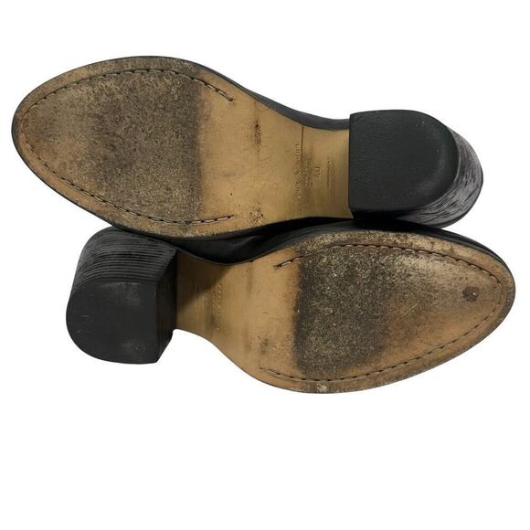 Rag & Bone Harrow Heeled Ankle Black Leather Boots Booties Women’s Size 40 / 10 - Picture 7 of 9